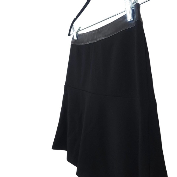 Ann Taylor Faux Leather-Trim Scuba Skater Mini Skirt - Picture 2 of 6